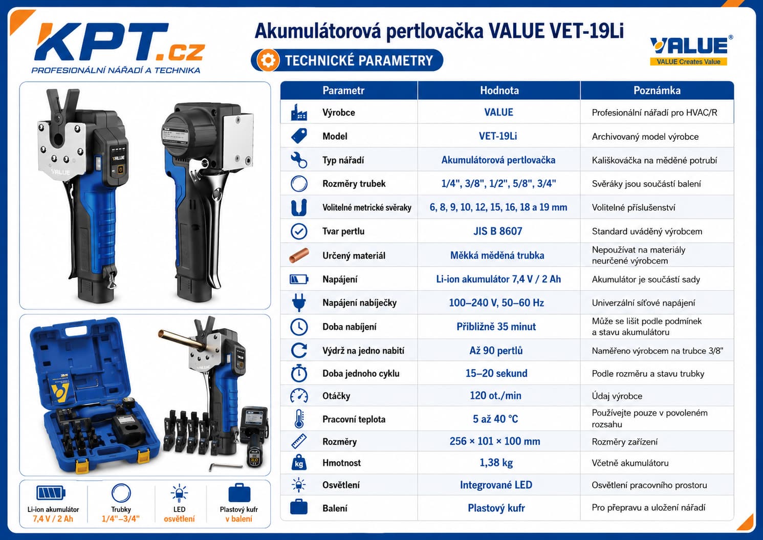 Aku pertlovacka Value Vet19Li